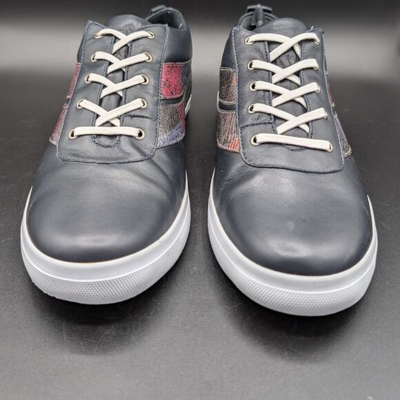 Marc Joseph New York shoes Mens 11 Bowery Sneaker Leather Blue Navy Napa - Picture 4 of 10